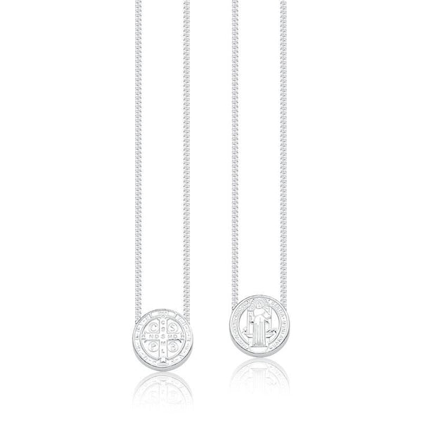 Escapulário São Bento em Prata